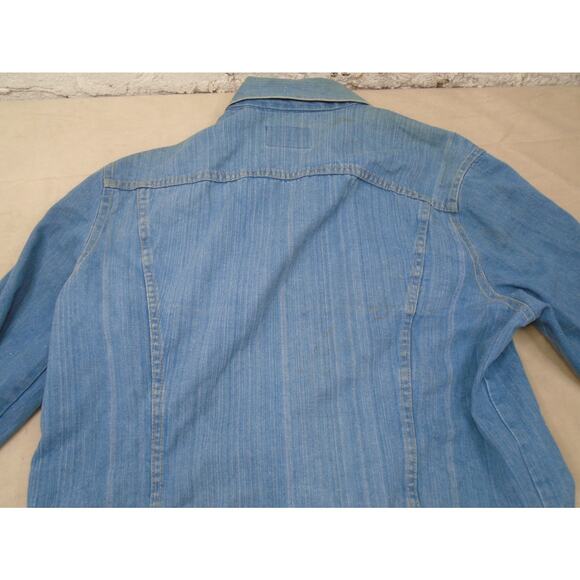 Vtg Chevrolet Chevy Cheyenne Pickup Truck Jean Denim Jacket Horizon Mens XL 46 - Picture 16 of 16